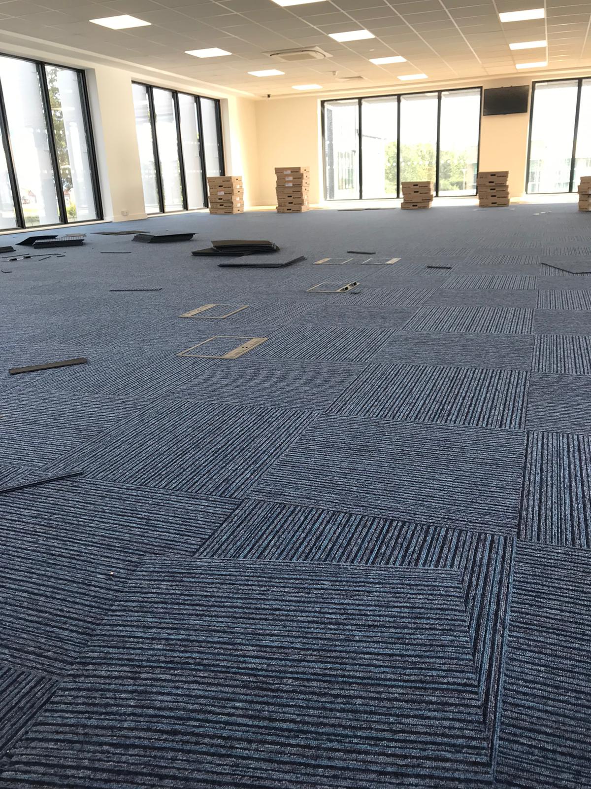 Carpet Tiles install 4